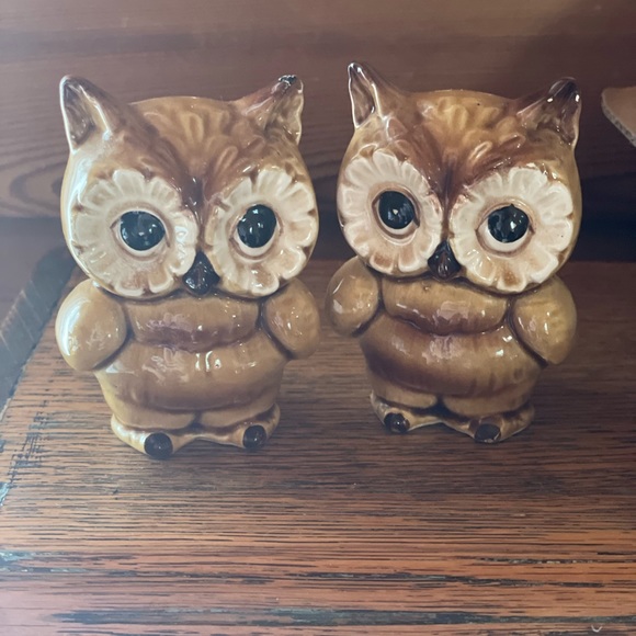 Lefton Other - Lefton Ceramic Vintage Owl 2.5” Salt & Pepper Shakers